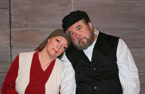 Photo of Theresa D'Andrea as Golde and Ronald Comer as Tevye
